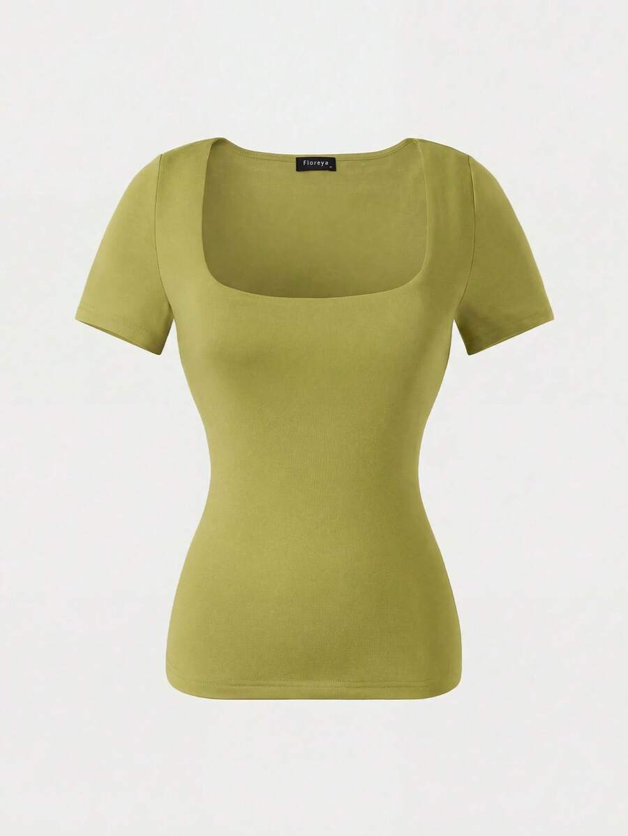 Casual Elegant Majica Kratkih Rukava sa Okruglim Izrezom