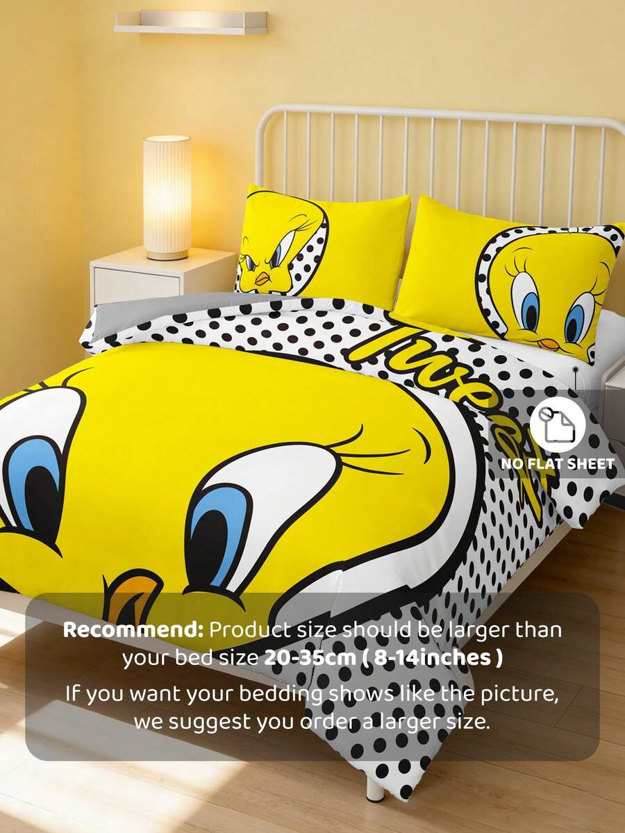 LOONEY TUNES Set od 3 komada  jorgan-navlake sa Cui Di printom, od brušenog materijala