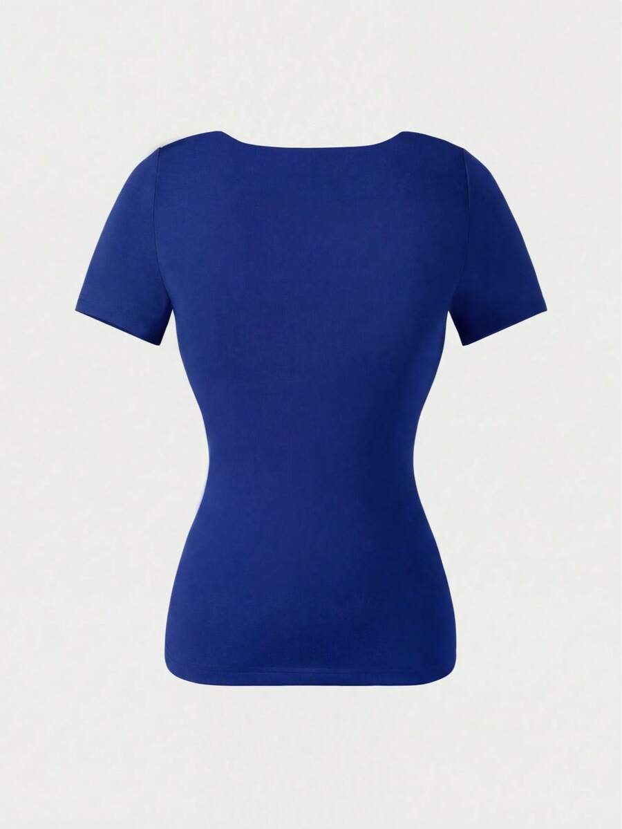 Casual Elegant Majica Kratkih Rukava sa Okruglim Izrezom