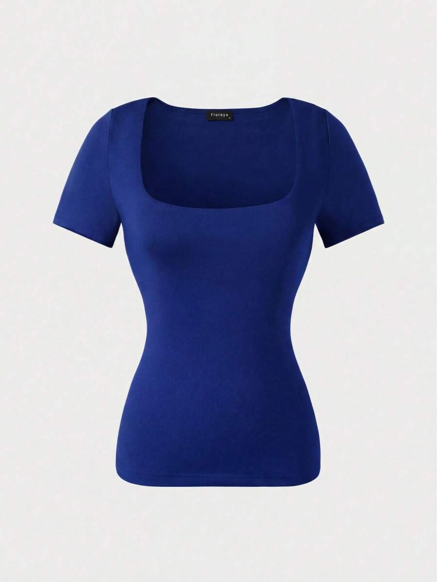 Casual Elegant Majica Kratkih Rukava sa Okruglim Izrezom