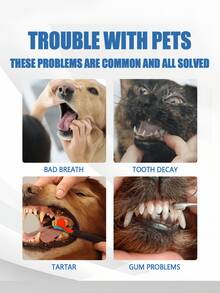 YEGBONG 1 Bottle 60ml Pet Tartar Remover, Removes Tartar, Yellow Teeth, Bad Breath, Cleans Teeth, Oral Foam Cleaner