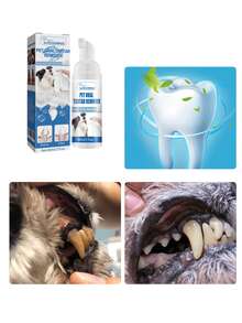 YEGBONG 1 Bottle 60ml Pet Tartar Remover, Removes Tartar, Yellow Teeth, Bad Breath, Cleans Teeth, Oral Foam Cleaner