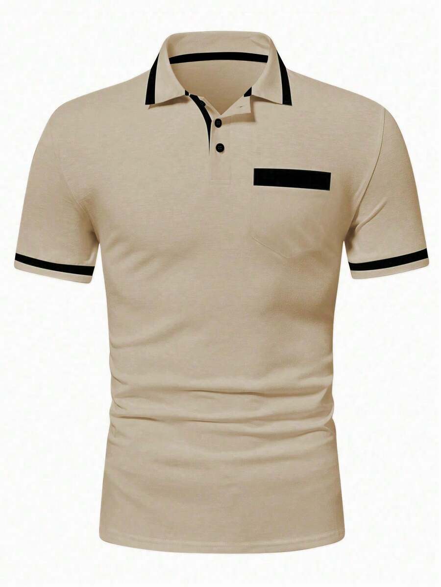 Muška formalna polo majica od pamuka sa kontrastnim detaljima