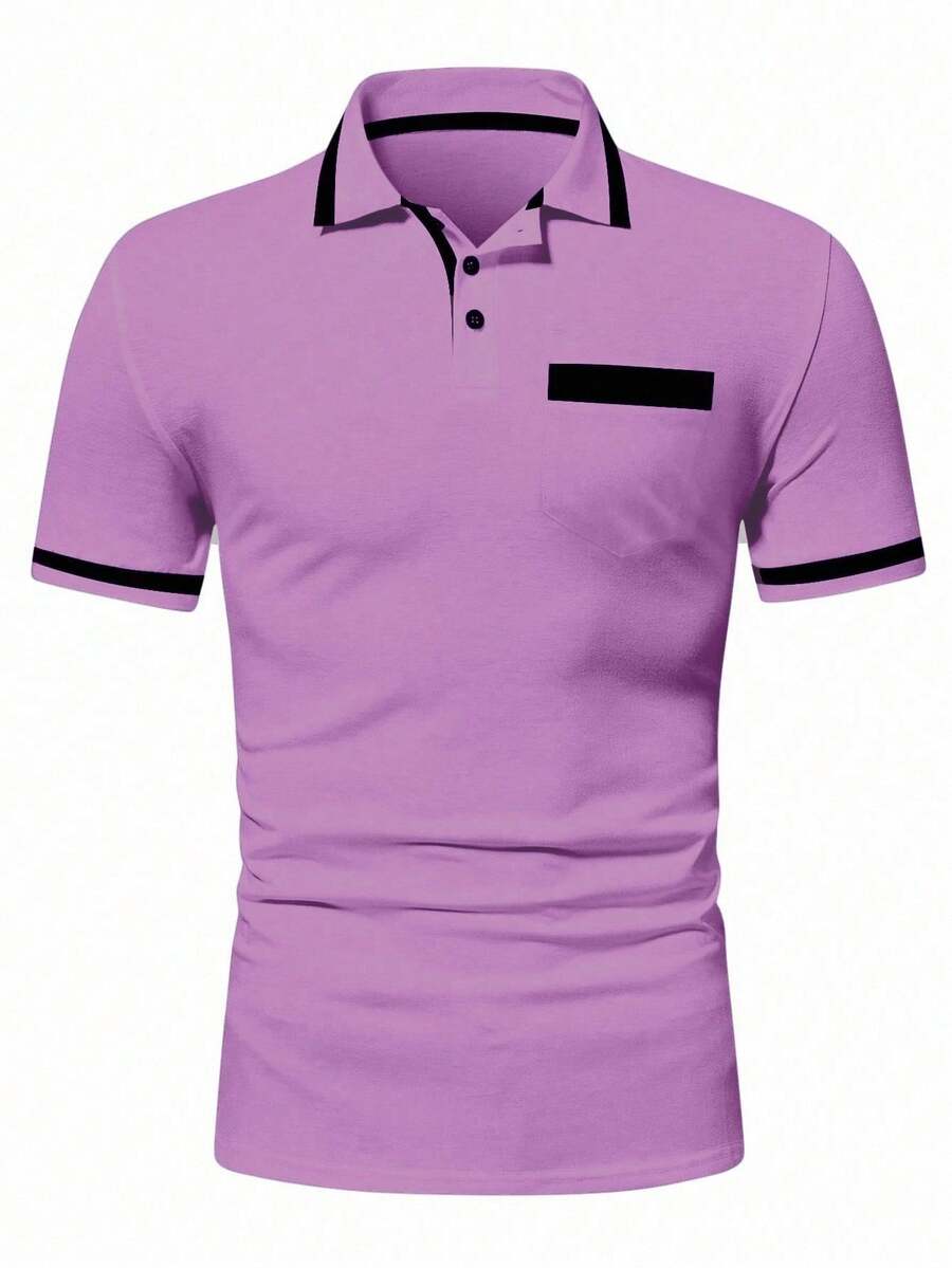 Muška formalna polo majica od pamuka sa kontrastnim detaljima