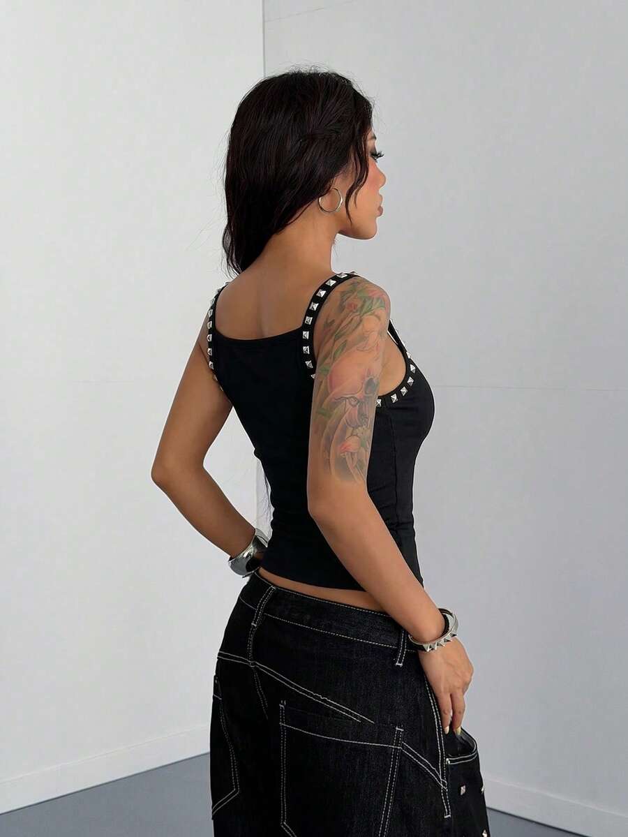 Streetwear Crni Top  Uski Kroj