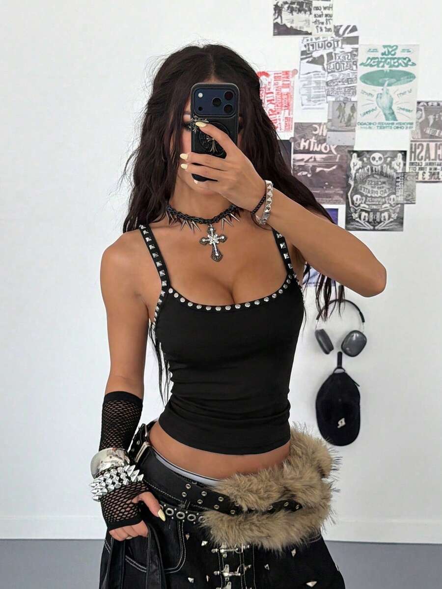 Streetwear Crni Top  Uski Kroj
