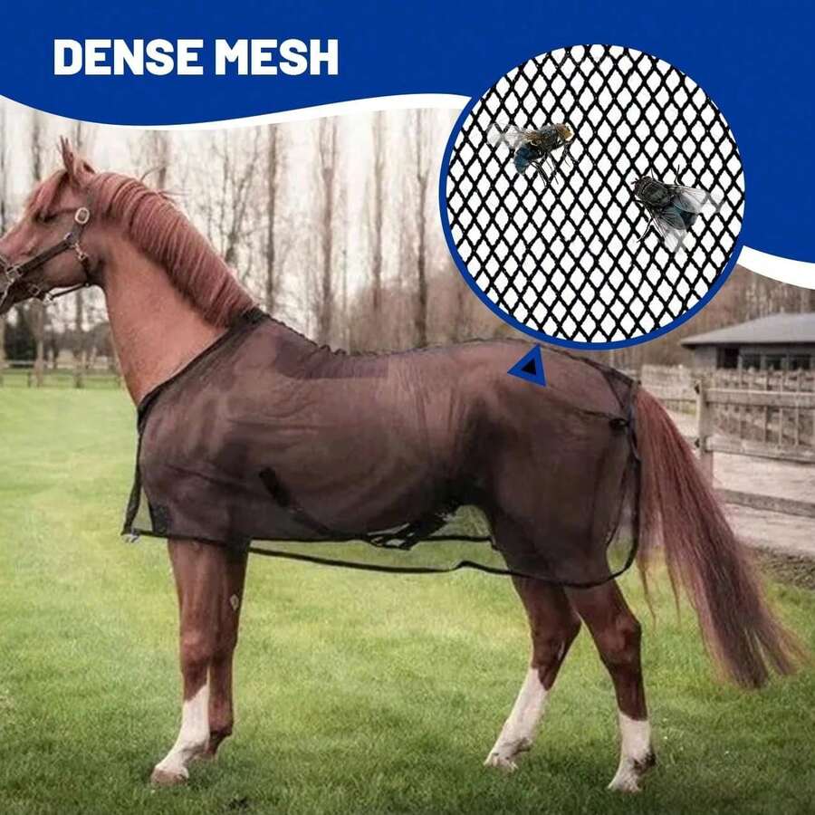 Equestrian Supplies Summer Anti-Mosquito Anti-Fly Bites Horse Mesh Breathable Adjustable Horse Clothing