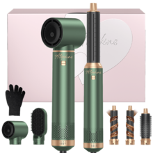 UKLISS 5-In-1 Professional Styling Brush Set (Hot Air Brush + Straightening Brush + Auto Curling Iron)