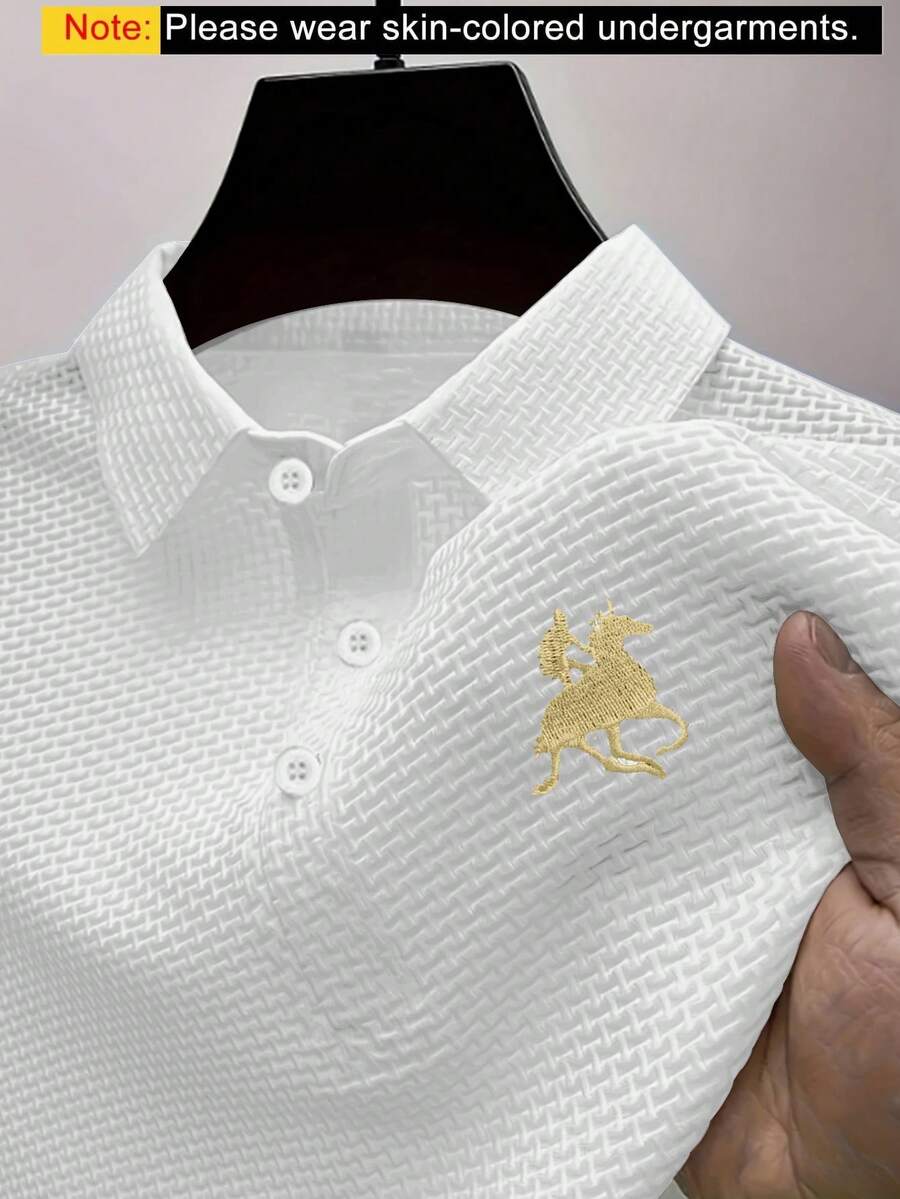 Elegantna muška polo majica sa vezenim uzorkom