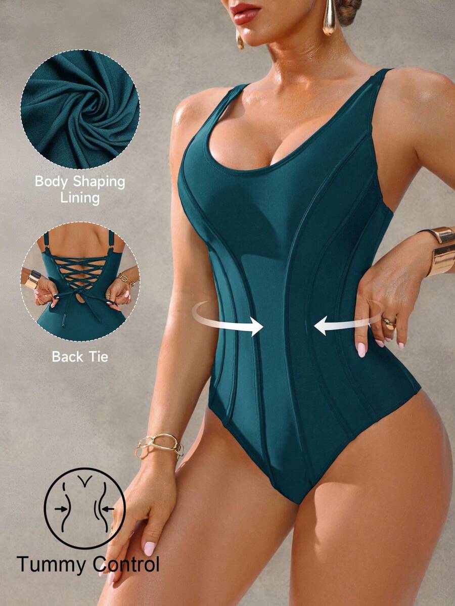 Shapewave Ženski kupaćii kostim sa kontrolom stomaka elegantan i ležeran