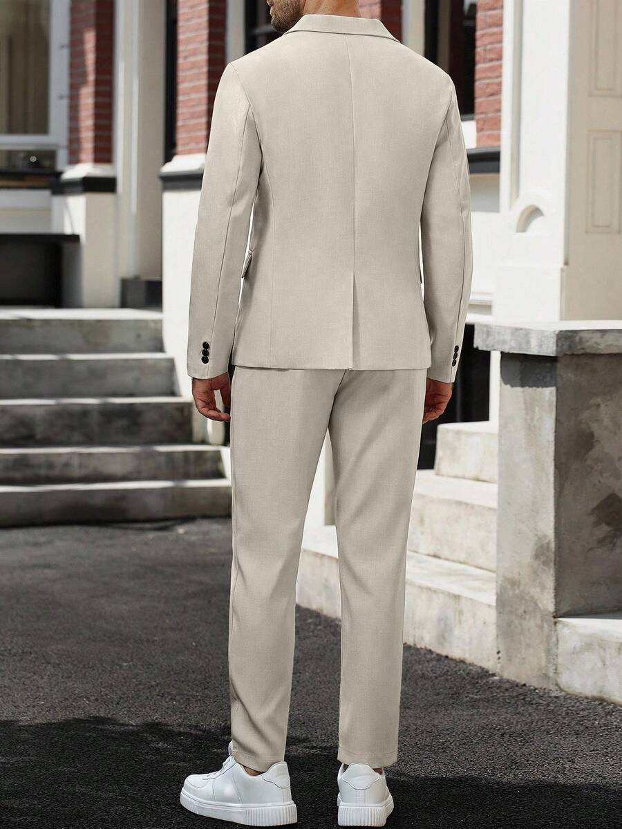 Muški poslovni formalni set sako sa reverom i pantalonama