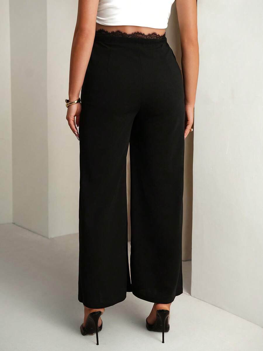 Crne letnje pantalone za trudnice, udobne