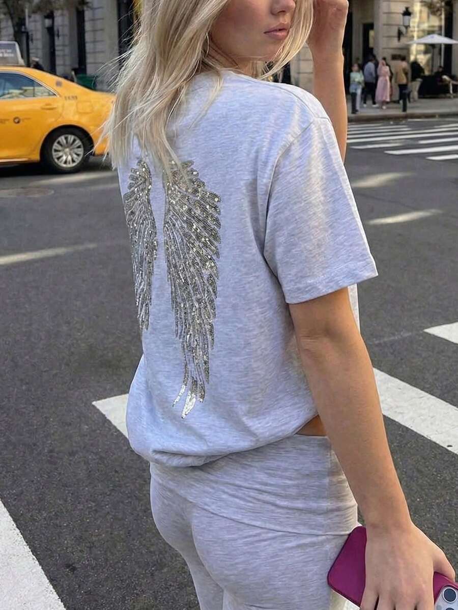 Angel Wing  Casual Majica sa Kratkim Rukavima