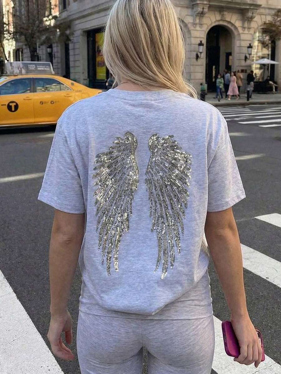 Angel Wing  Casual Majica sa Kratkim Rukavima