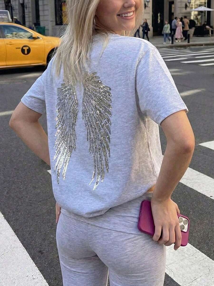 Angel Wing  Casual Majica sa Kratkim Rukavima