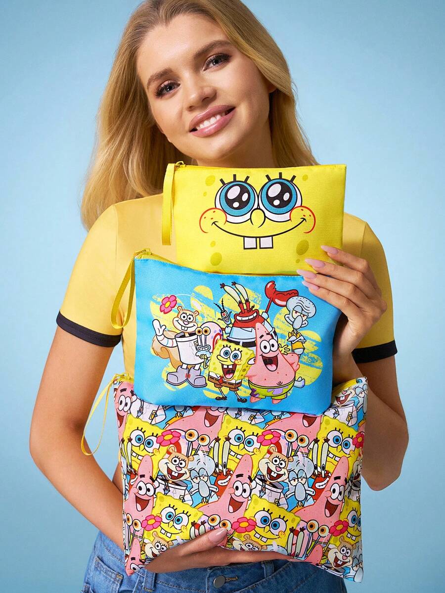 SpongeBob SquarePants  lagana kozmetička torba od RPET sa štampanim crtanim uzorkom