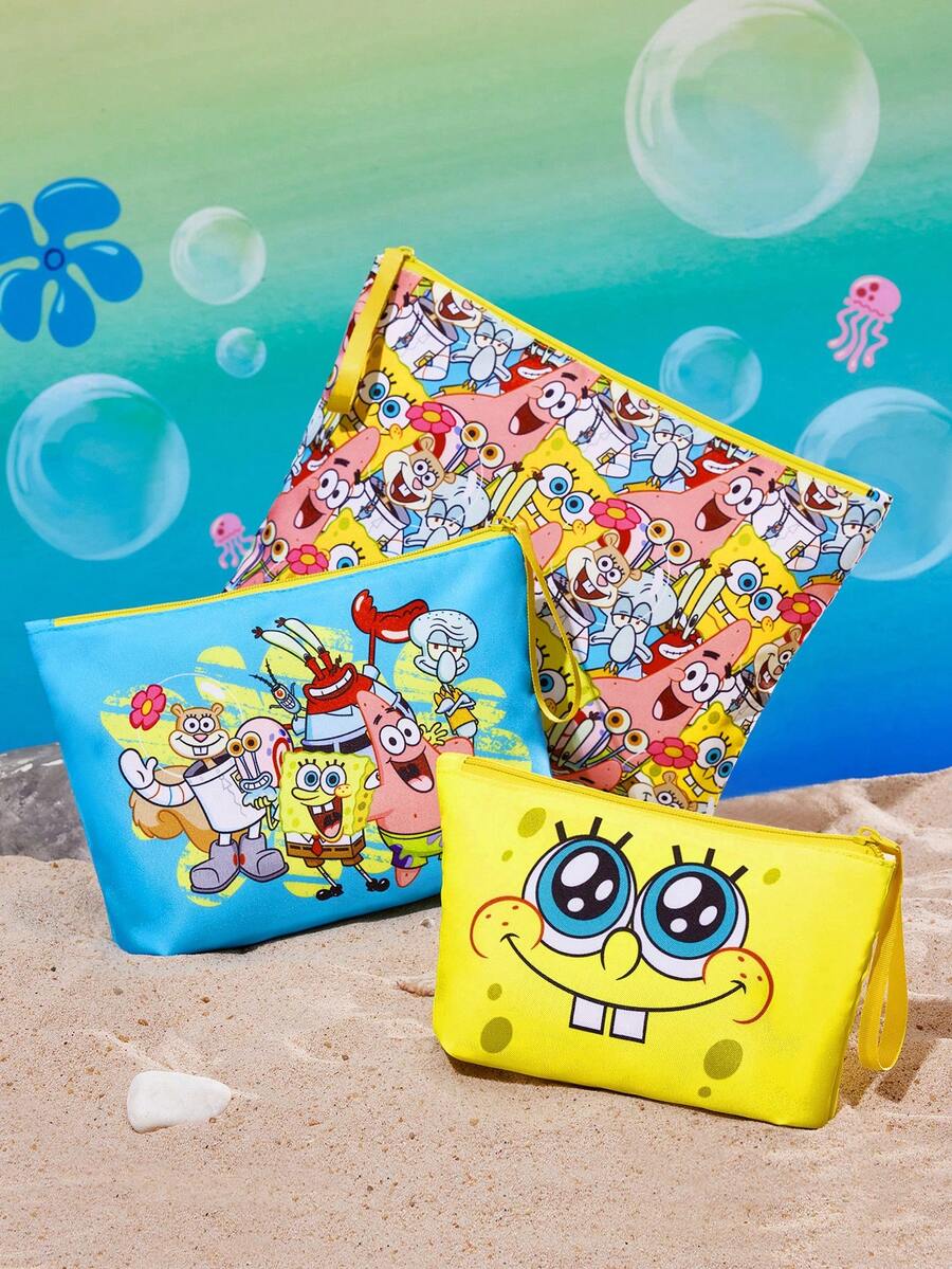 SpongeBob SquarePants  lagana kozmetička torba od RPET sa štampanim crtanim uzorkom