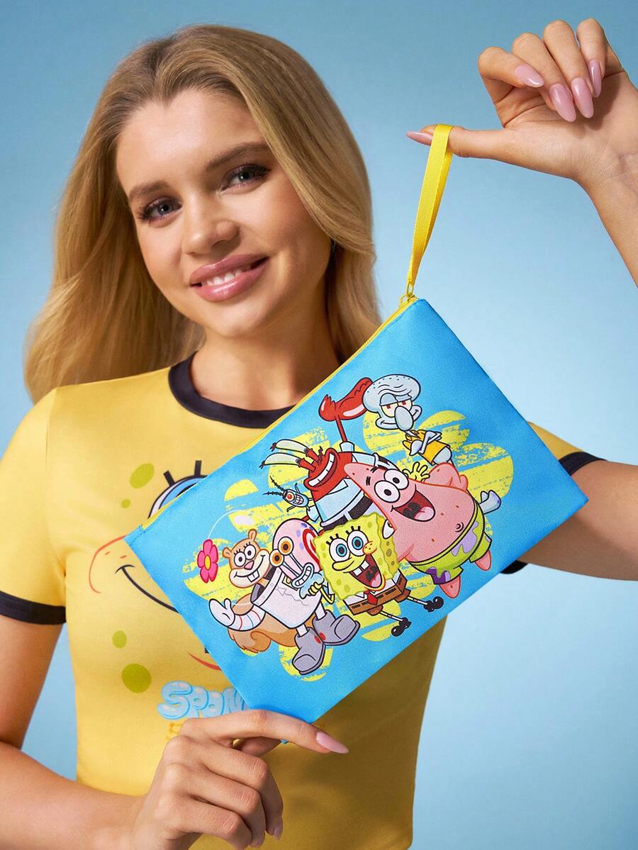 SpongeBob SquarePants  lagana kozmetička torba od RPET sa štampanim crtanim uzorkom