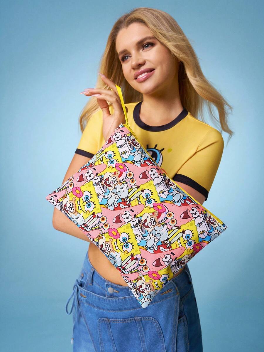 SpongeBob SquarePants  lagana kozmetička torba od RPET sa štampanim crtanim uzorkom