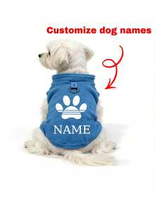 1pc Customizable Pet Hoodie With Leash Ring, Soft & Comfortable Autumn/Winter Small Dog Vest, Suitable For Poodle, Yorkshire Terrier, Chihuahua And Other Small Breeds, Warm & Cozy Dog Clothing For Winter
