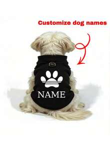 1pc Customizable Pet Hoodie With Leash Ring, Soft & Comfortable Autumn/Winter Small Dog Vest, Suitable For Poodle, Yorkshire Terrier, Chihuahua And Other Small Breeds, Warm & Cozy Dog Clothing For Winter