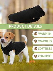 1pc Customizable Pet Hoodie With Leash Ring, Soft & Comfortable Autumn/Winter Small Dog Vest, Suitable For Poodle, Yorkshire Terrier, Chihuahua And Other Small Breeds, Warm & Cozy Dog Clothing For Winter