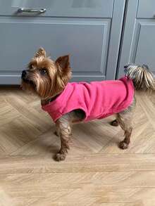 1pc Customizable Pet Hoodie With Leash Ring, Soft & Comfortable Autumn/Winter Small Dog Vest, Suitable For Poodle, Yorkshire Terrier, Chihuahua And Other Small Breeds, Warm & Cozy Dog Clothing For Winter