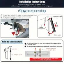 High Definition Car Rearview Mirror, Universal Clip-On Panoramic Rearview Mirror For Cars, SUVs, Trucks, And Vehicles