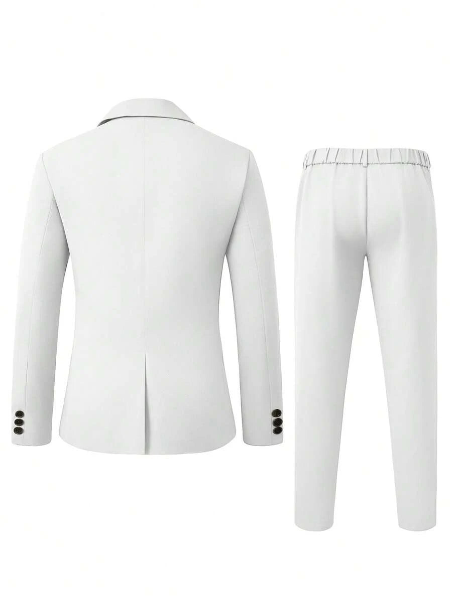 Muški poslovni set sa užim krojem, sako sa špicastim reverima i pantalone