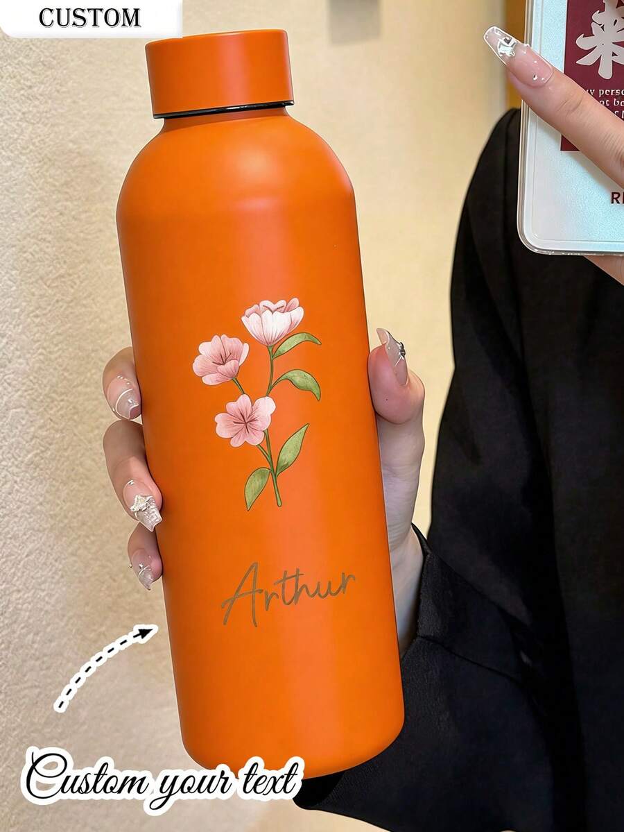 Personalizovana šolja/boca za kafu i sokove od nerđajućeg čelika, sportska boca za vodu, 500ml/17oz
