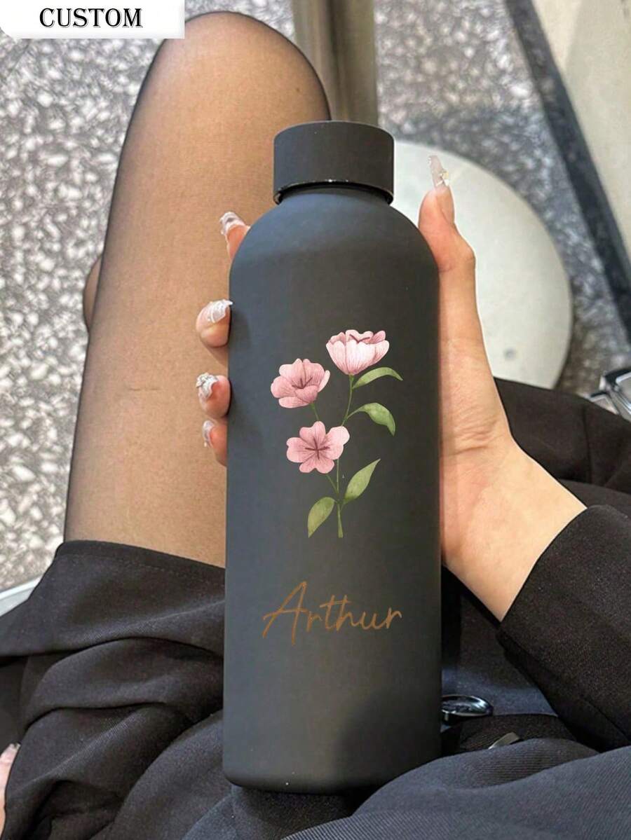 Personalizovana šolja/boca za kafu i sokove od nerđajućeg čelika, sportska boca za vodu, 500ml/17oz