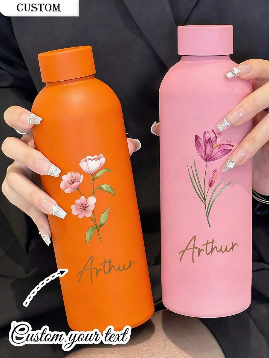 Personalizovana šolja/boca za kafu i sokove od nerđajućeg čelika, sportska boca za vodu, 500ml/17oz