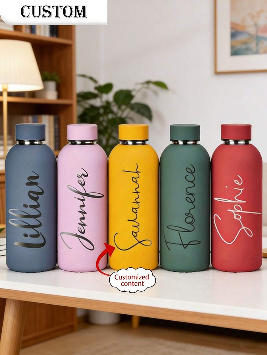 Personalizovana šolja/boca za kafu i sokove od nerđajućeg čelika, sportska boca za vodu, 500ml/17oz