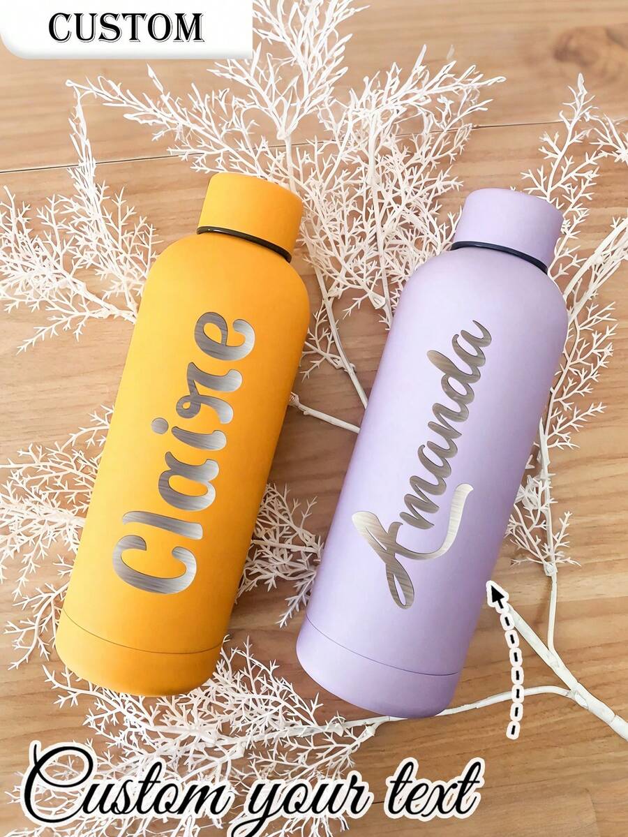 Personalizovana šolja/boca za kafu i sokove od nerđajućeg čelika, sportska boca za vodu, 500ml/17oz