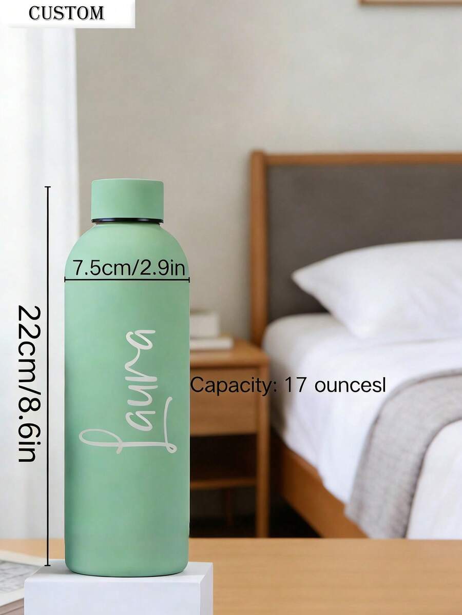 Personalizovana šolja/boca za kafu i sokove od nerđajućeg čelika, sportska boca za vodu, 500ml/17oz
