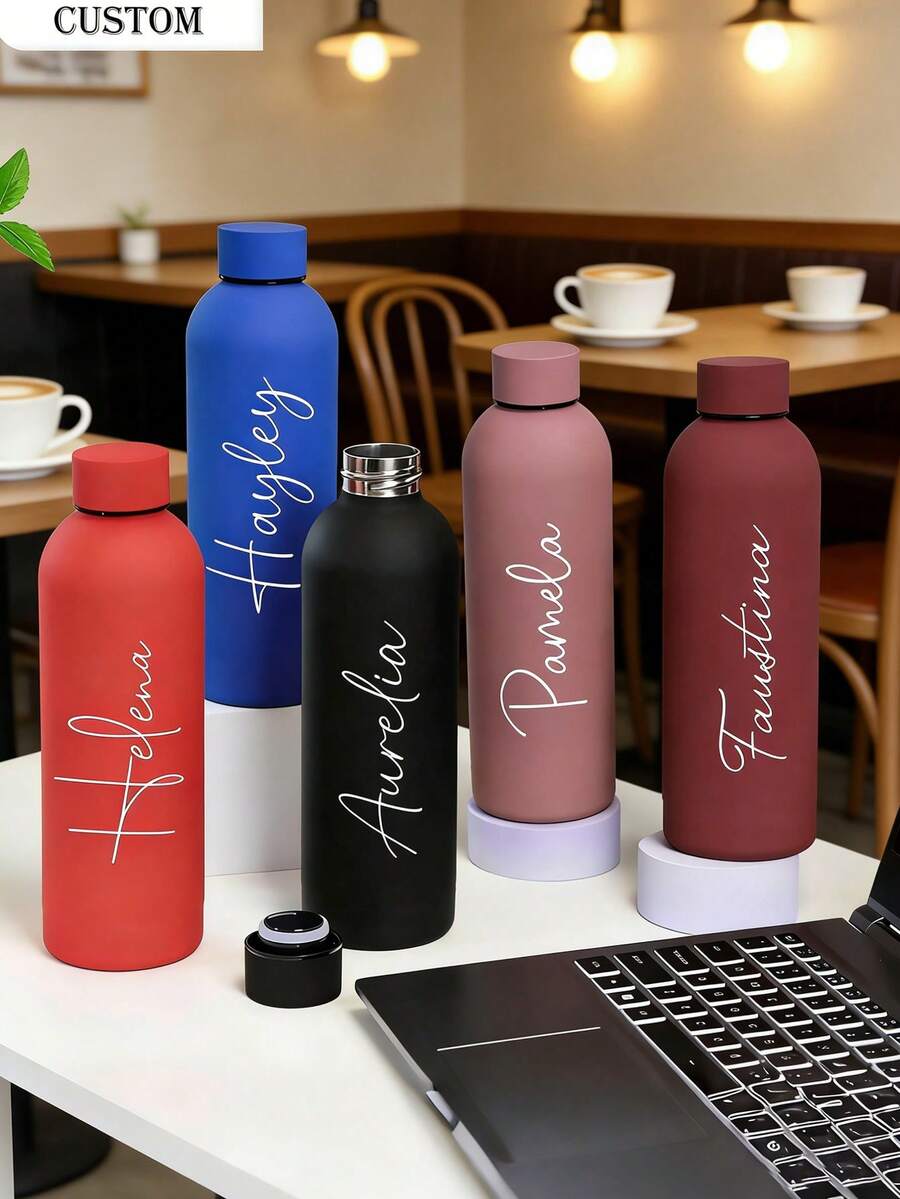 Personalizovana šolja/boca za kafu i sokove od nerđajućeg čelika, sportska boca za vodu, 500ml/17oz