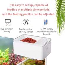 Automatic Fish Tank Feeder, Timed Portion Feeder, Small Fish Dedicated Feeder, Automatic Fish Feeding Device, Suitable For Betta, Goldfish, Aquarium Fish Feeding Machine (Batteries Not Included)