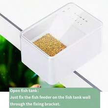 Automatic Fish Tank Feeder, Timed Portion Feeder, Small Fish Dedicated Feeder, Automatic Fish Feeding Device, Suitable For Betta, Goldfish, Aquarium Fish Feeding Machine (Batteries Not Included)