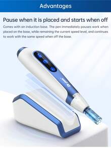 Dr.pen Dr. Pen A11 Professional Beauty Pen Set, With 2 Cartridges Or 1 Pack Of 10 Replacement Needles, LED Display, 6 Adjustable Speeds, Intelligent Charging Base, Ergonomic Design, Easily Create Smooth And Radiant Skin At Home