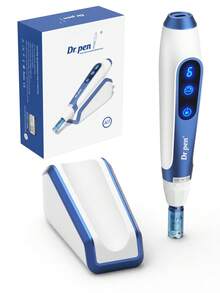 Dr.pen Dr. Pen A11 Professional Beauty Pen Set, With 2 Cartridges Or 1 Pack Of 10 Replacement Needles, LED Display, 6 Adjustable Speeds, Intelligent Charging Base, Ergonomic Design, Easily Create Smooth And Radiant Skin At Home