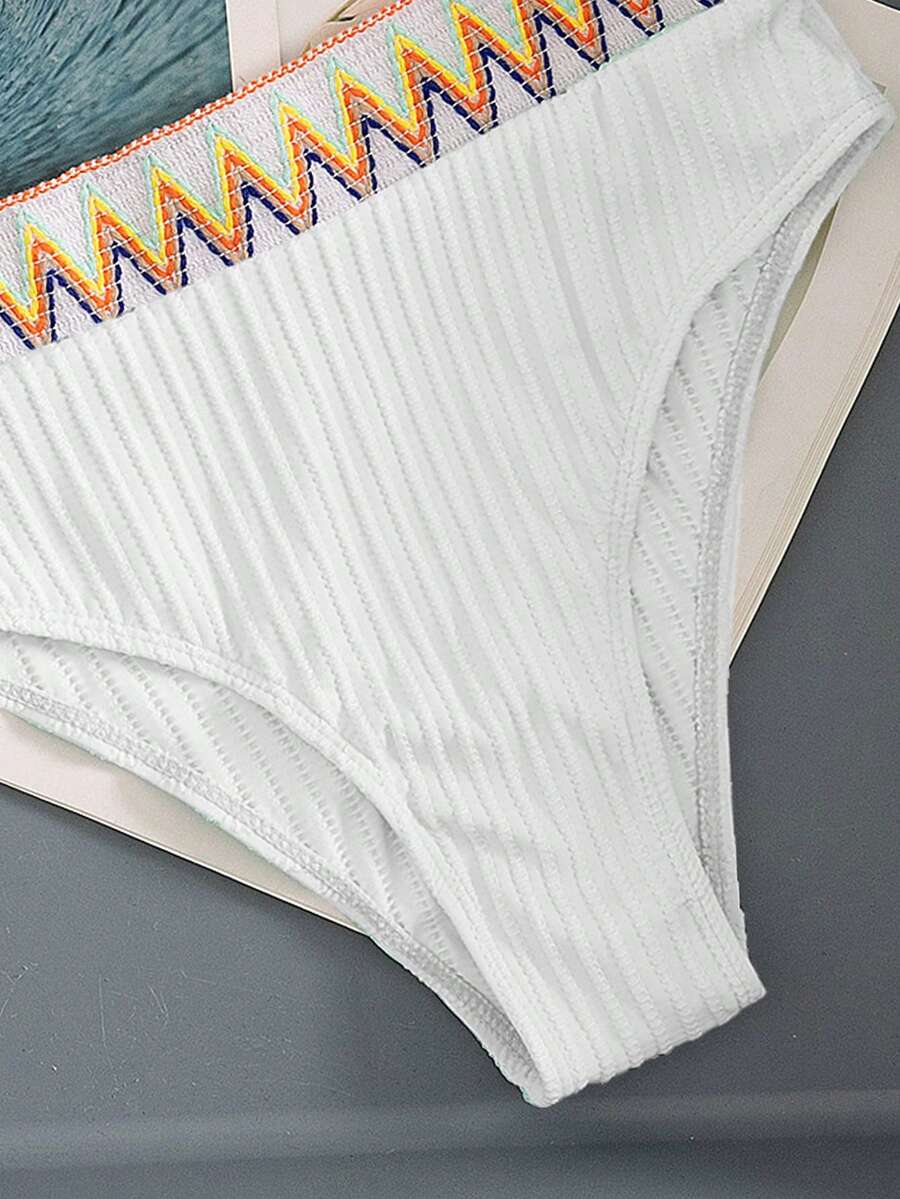 Ženski Patchwork Bandeau Bikini Set