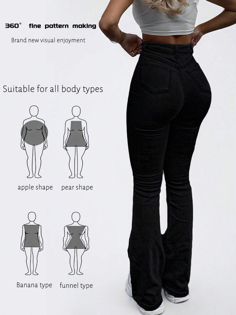 Ženske pantalone Y2K stila, jednobojne