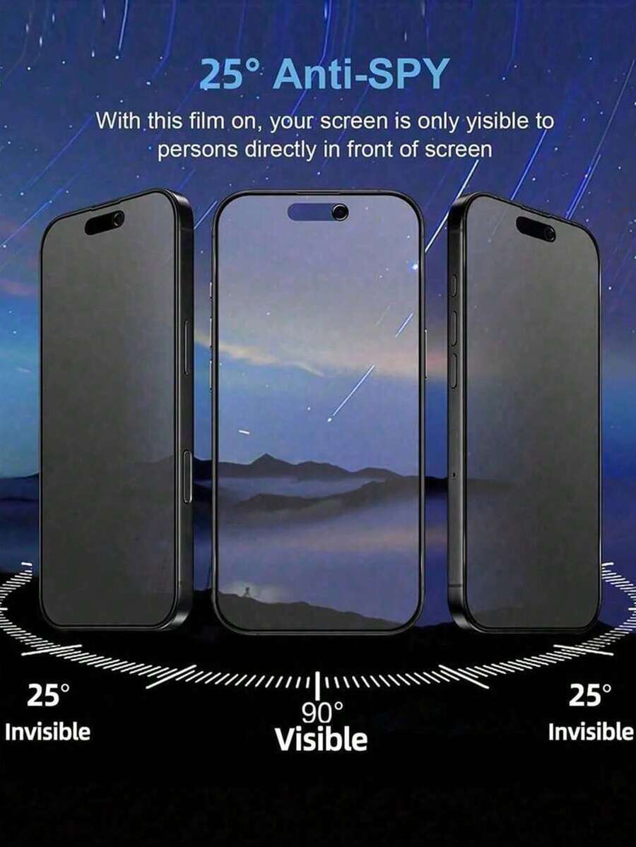 2.5D keramička mat zaštitna folija za ekran sa privatnošću kompatibilna sa iPhone 17 Pro Max/17 Pro/17 Air/17/16 Pro Max/16 Plus/16E/15 Pro Max/14/13/12/11/X/XS/XR