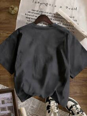 Cute Dog "Anti-Depressant" Printed Round Neck Short Sleeve T-Shirt