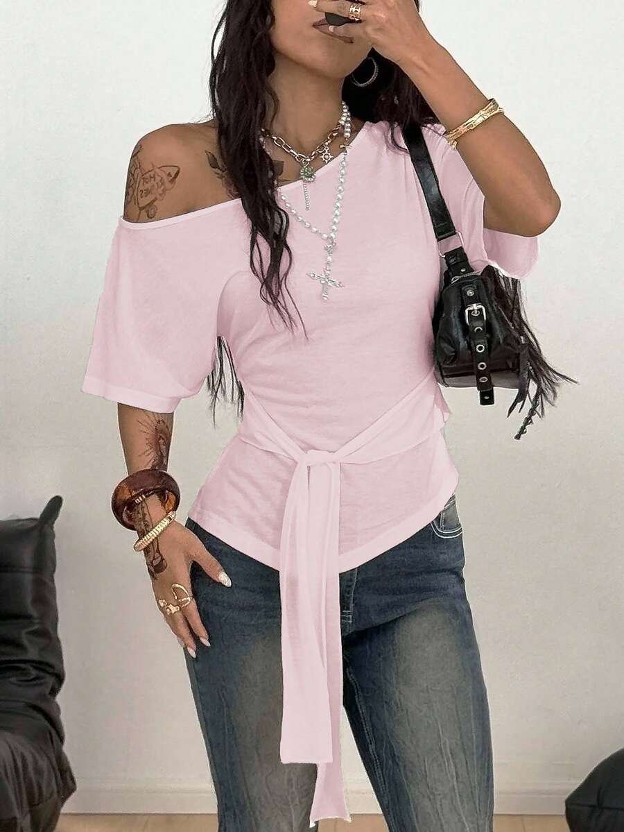 Slim Fit Asimetrična Bluza