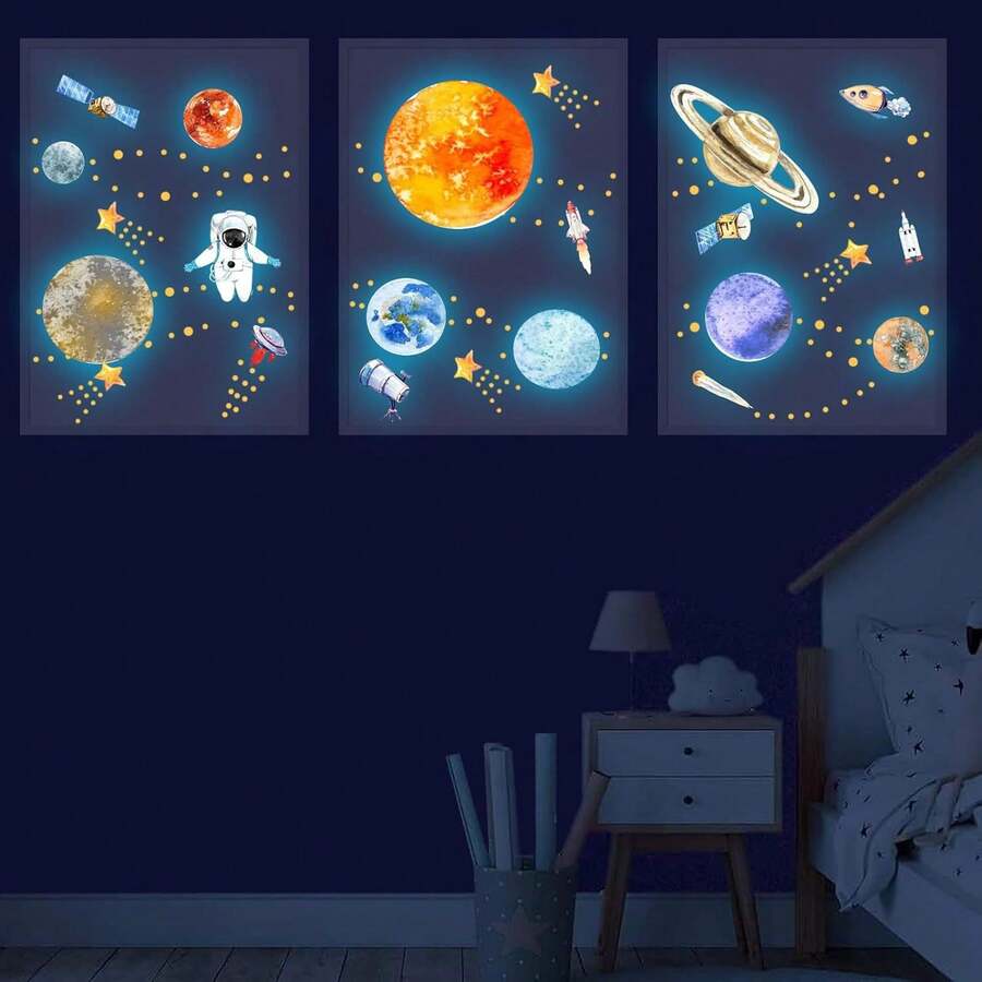 1 set samolepljivih, uklonjivih DIY nalepnica za zid, plafon i prozor za dečiju sobu