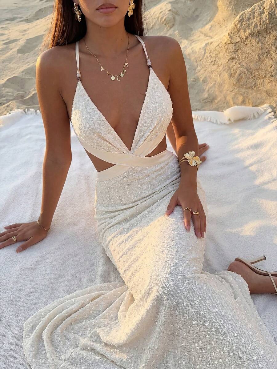 Ženska Elegantna Haljina bez Leđa