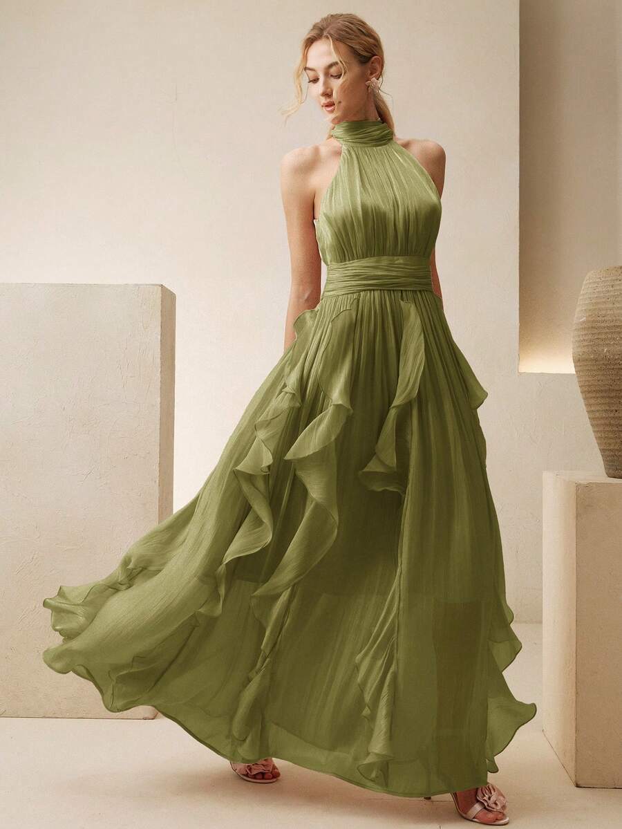 Ženska elegantna haljina bez rukava