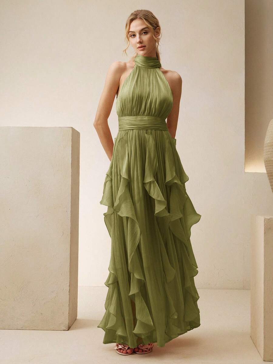 Ženska elegantna haljina bez rukava