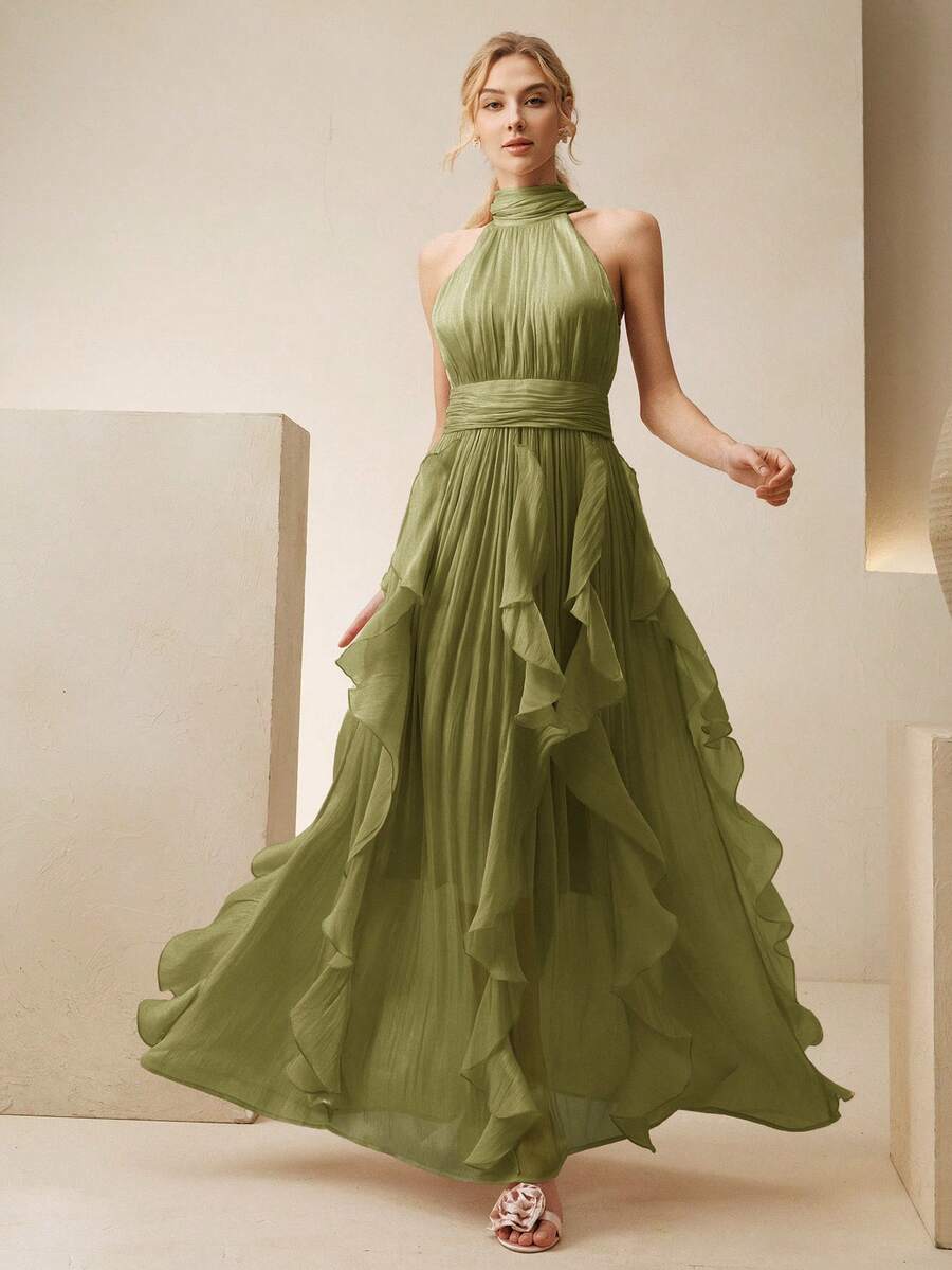 Ženska elegantna haljina bez rukava